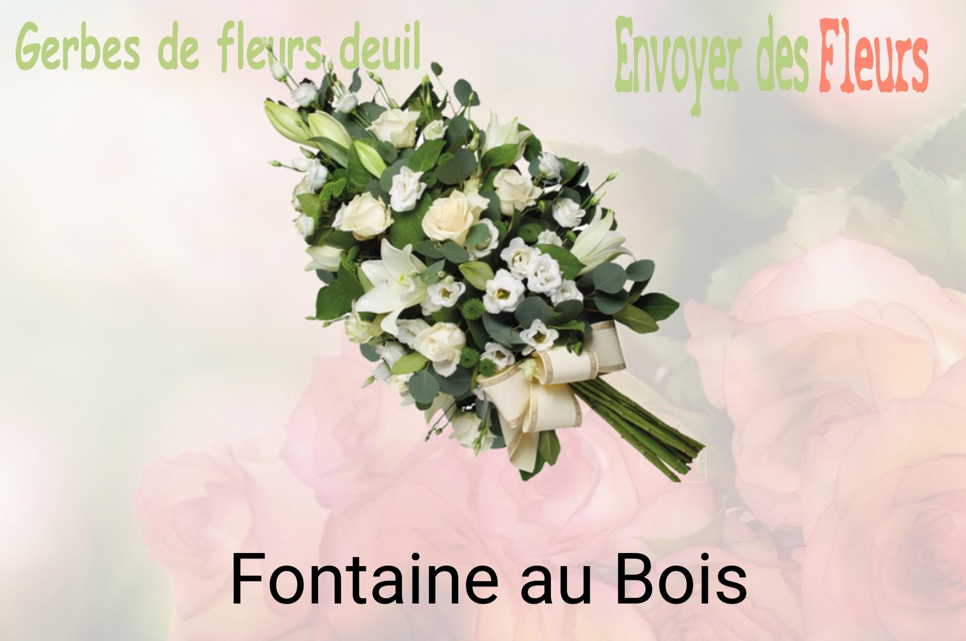 Gerbe de fleurs de deuil livrée à Fontaine-au-Bois